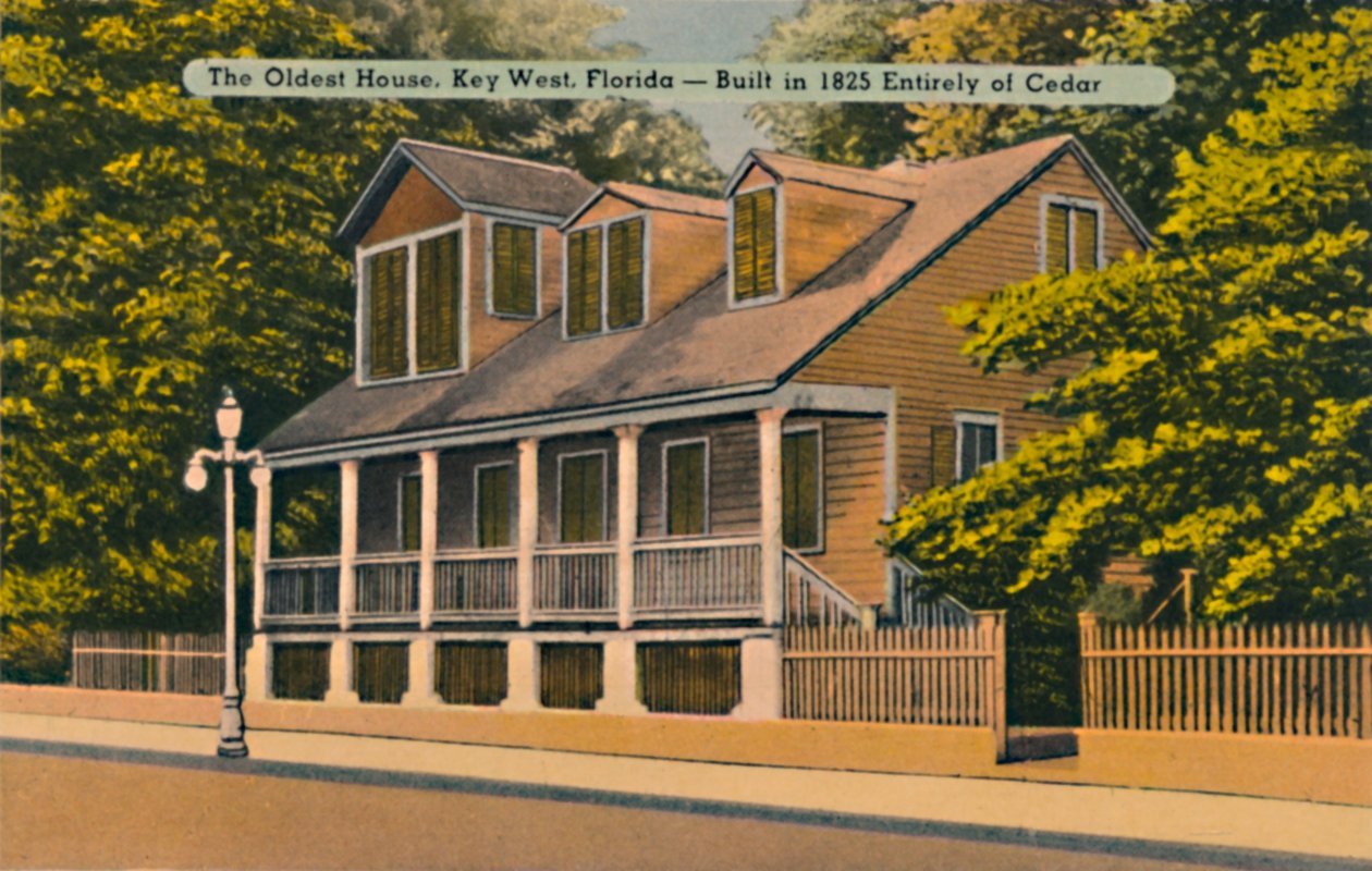 Najstarszy dom w Key West na Florydzie – zbudowany w 1825 r. Całkowicie z cedru, ok. 1940 r. autorstwa Unbekannt