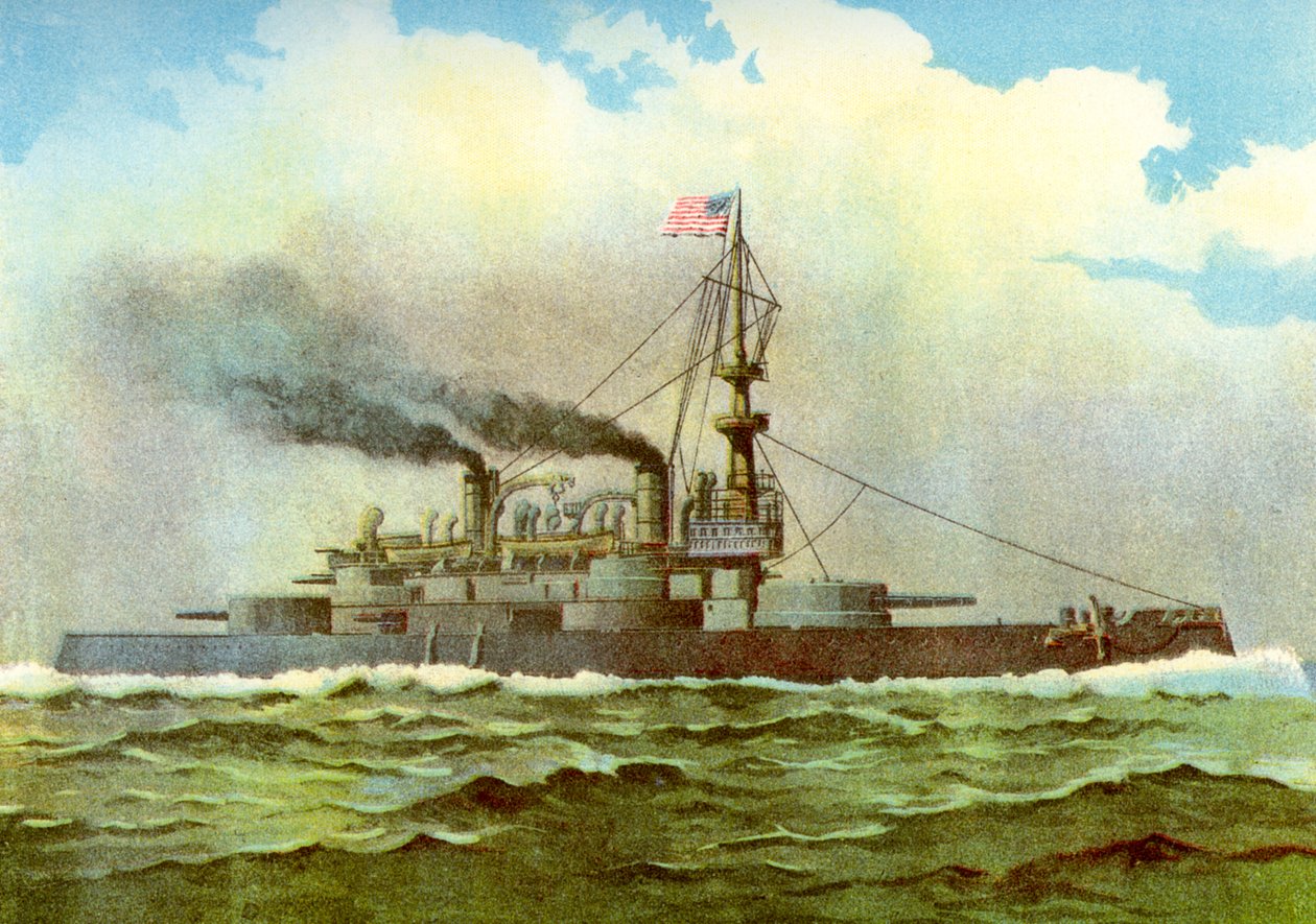 Wyścig Oregonu o Kubę, 1898 autorstwa Unbekannt
