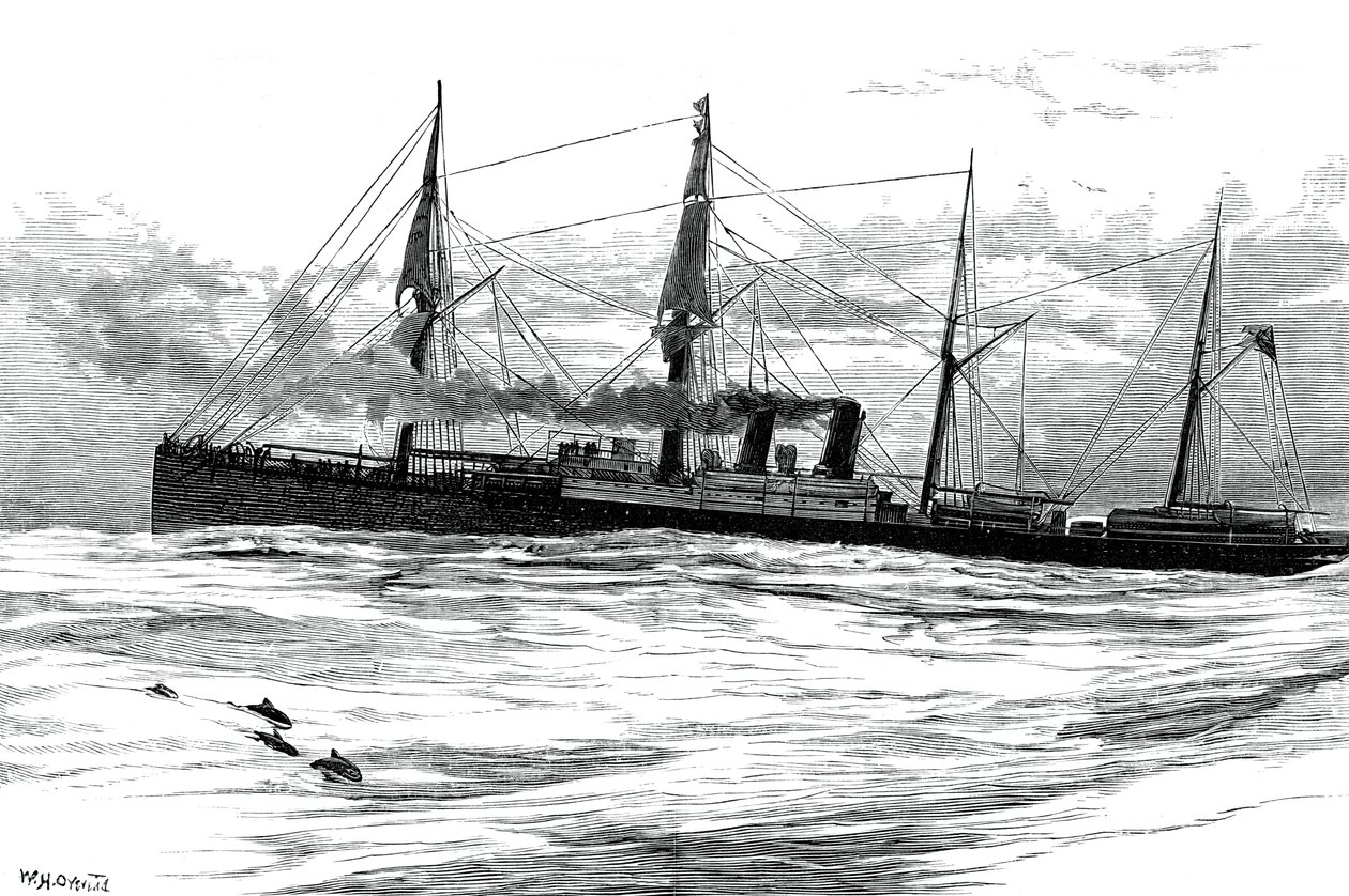 Parowiec Orient Steam Navigation Companys Orient, ok. 1880 r autorstwa Unbekannt
