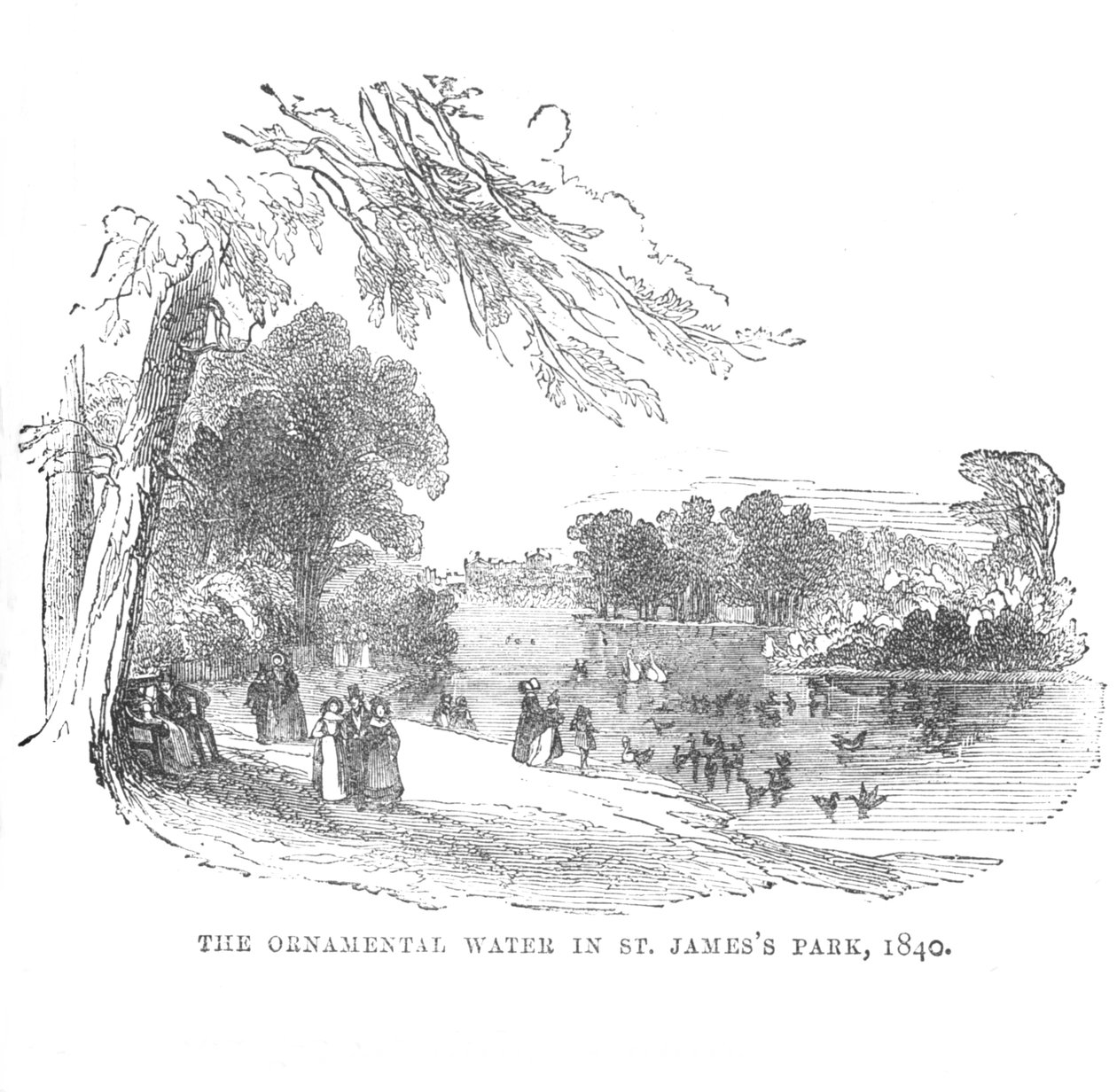 Woda ozdobna w St. James Park, 1840, c1870 autorstwa Unbekannt