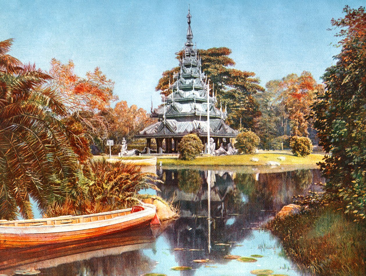 Pagoda, Ogrody Edenu, Kalkuta, Indie, początek XX wieku autorstwa Unbekannt