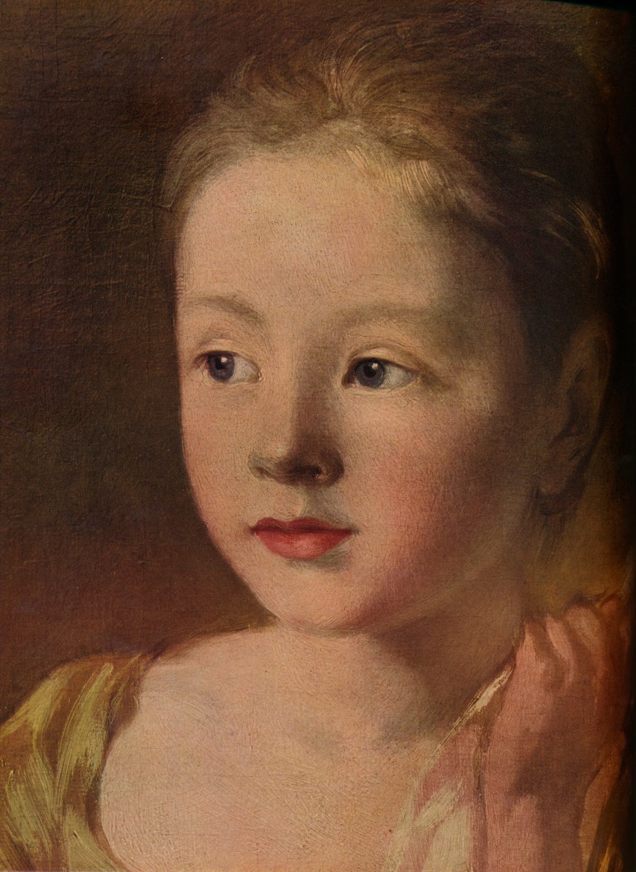 Córki malarzy w pogoni za motylem, detal, c1756, 1937 autorstwa Unbekannt