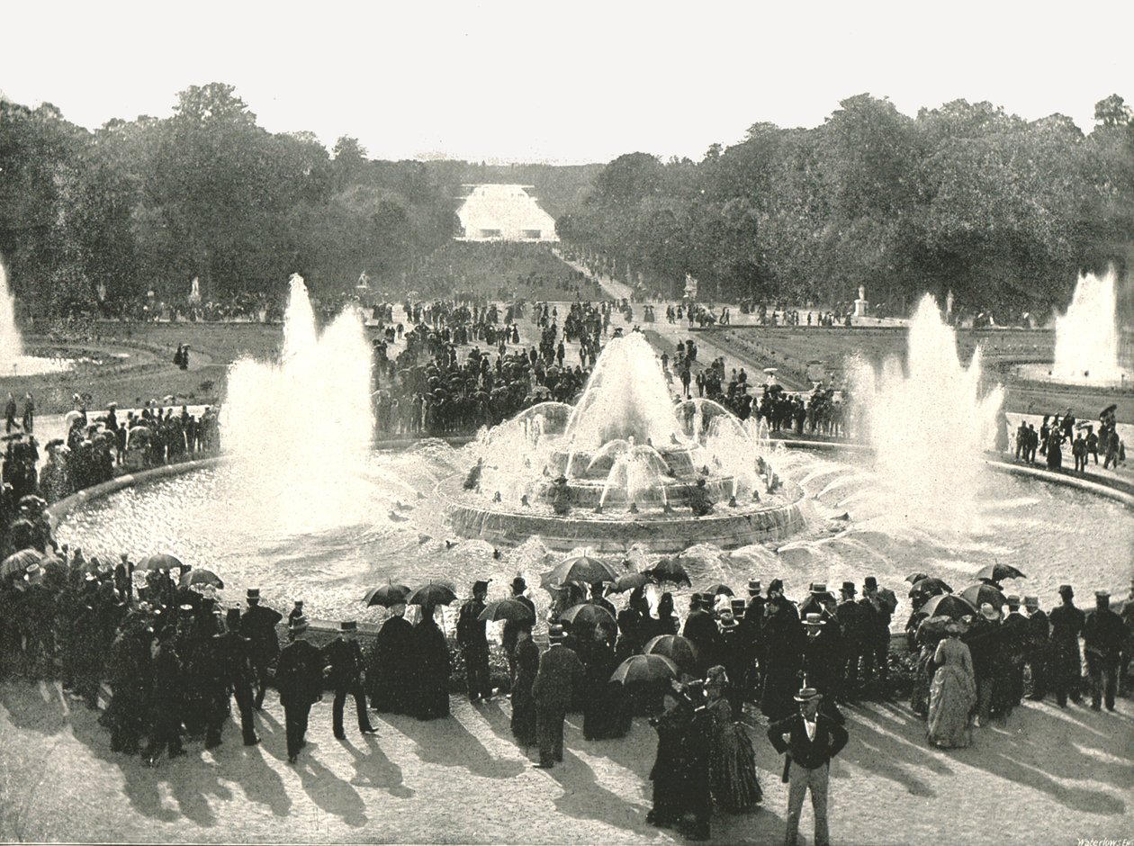 Fontanny pałacowe, Wersal, Francja, 1895. autorstwa Unbekannt