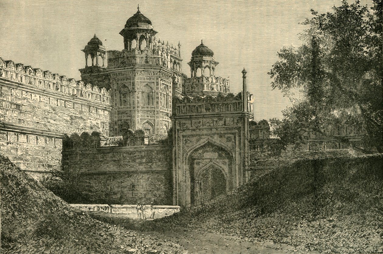 Pałac Cesarzy Mogołów, Delhi, 1890. autorstwa Unbekannt