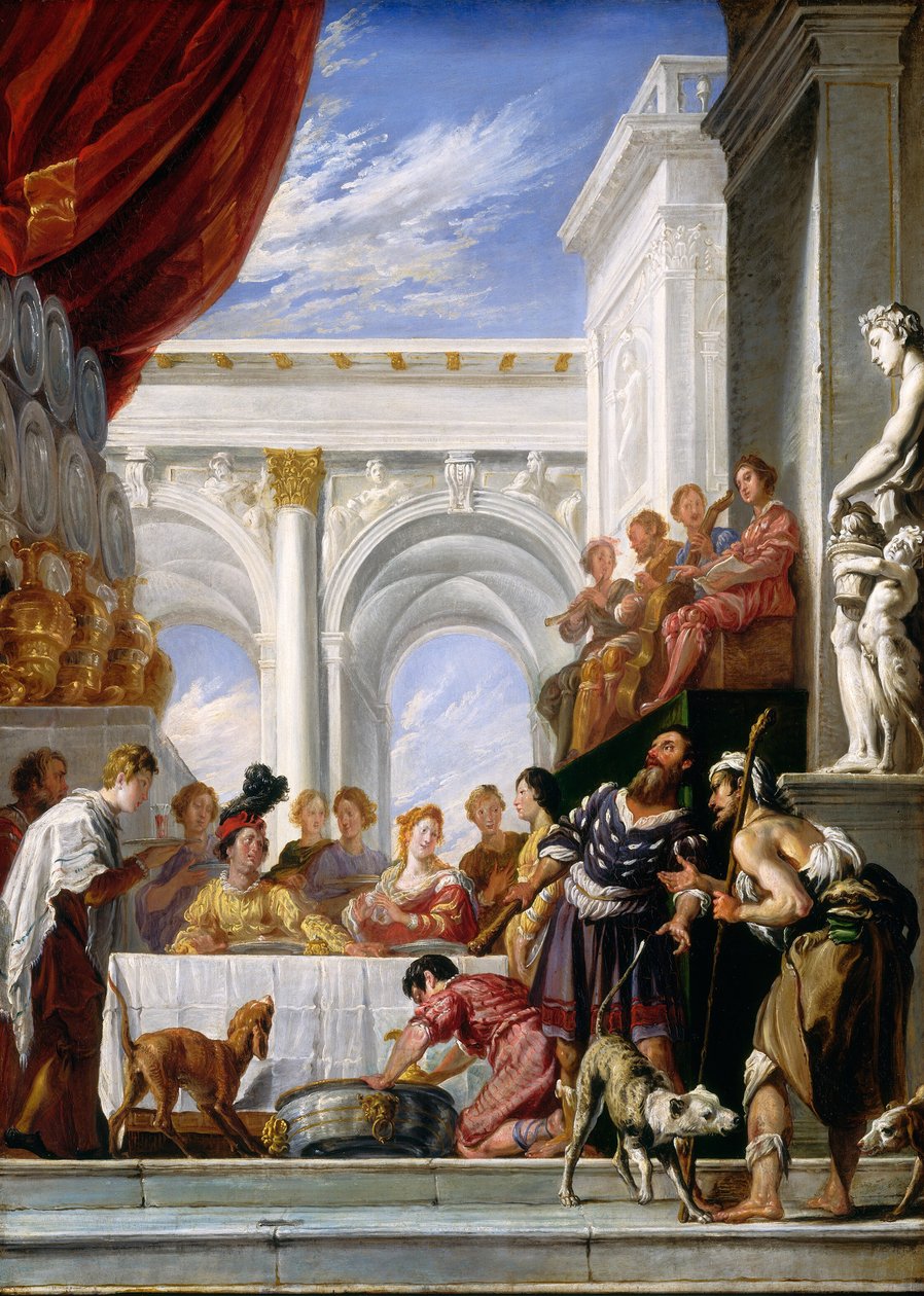 Przypowieść o Łazarzu i bogaczu, 16181628. autorstwa Unbekannt