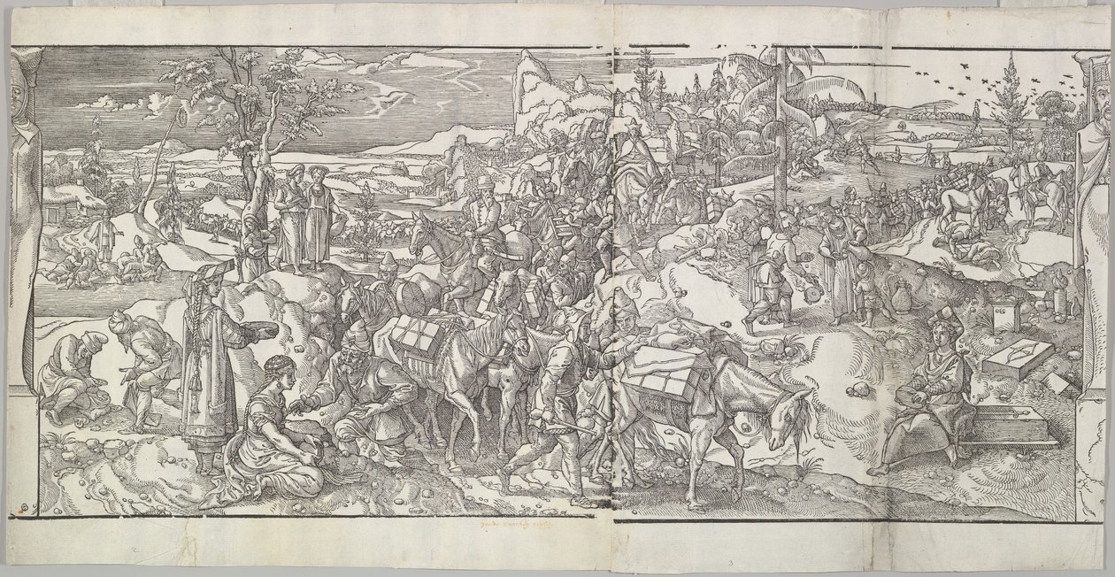 Przejazd karawany z fryzu Ces Moeurs et fachons de faire de Turcz Customs ..., 1553. autorstwa Unbekannt