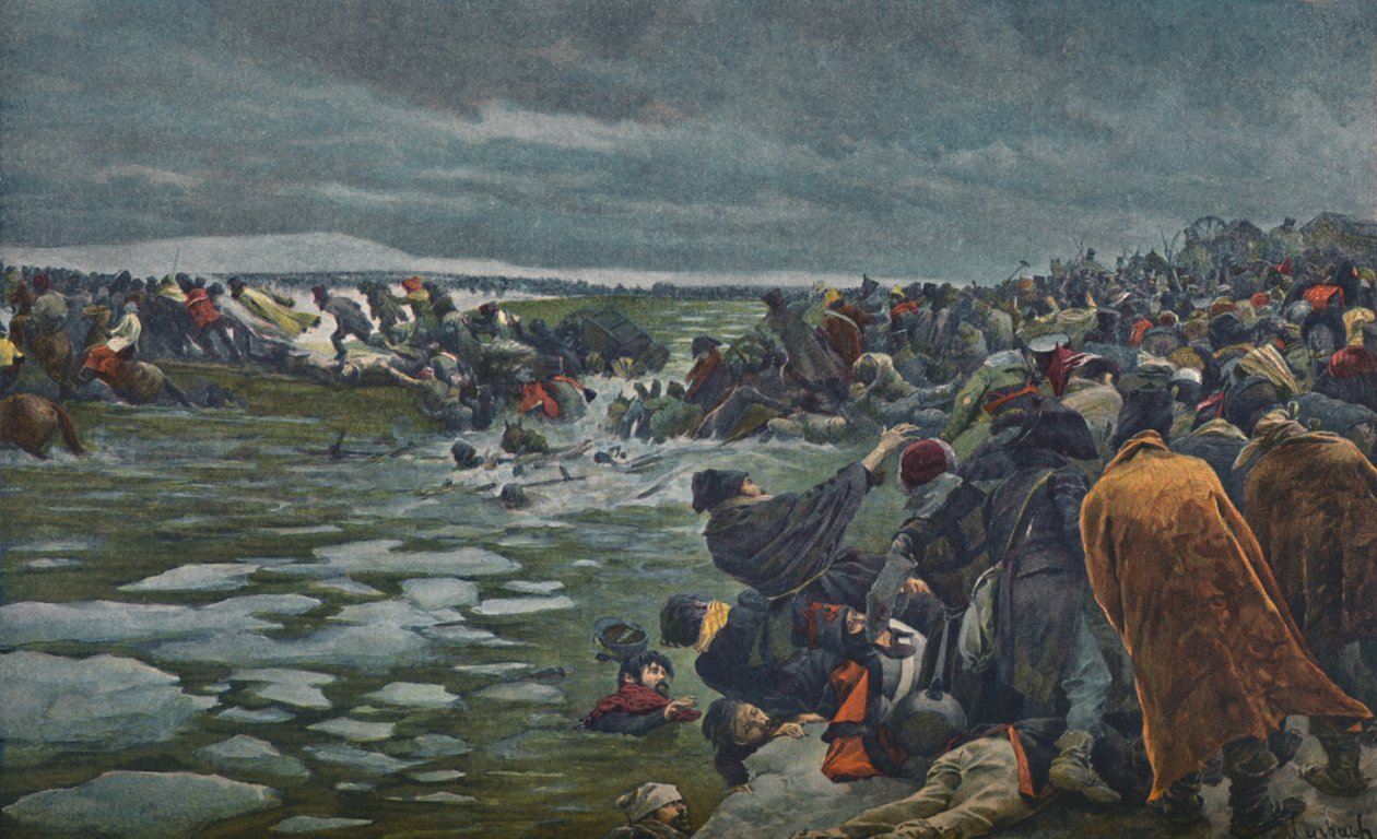 Pasaż Berezyny, listopad 1812, 1896. autorstwa Unbekannt