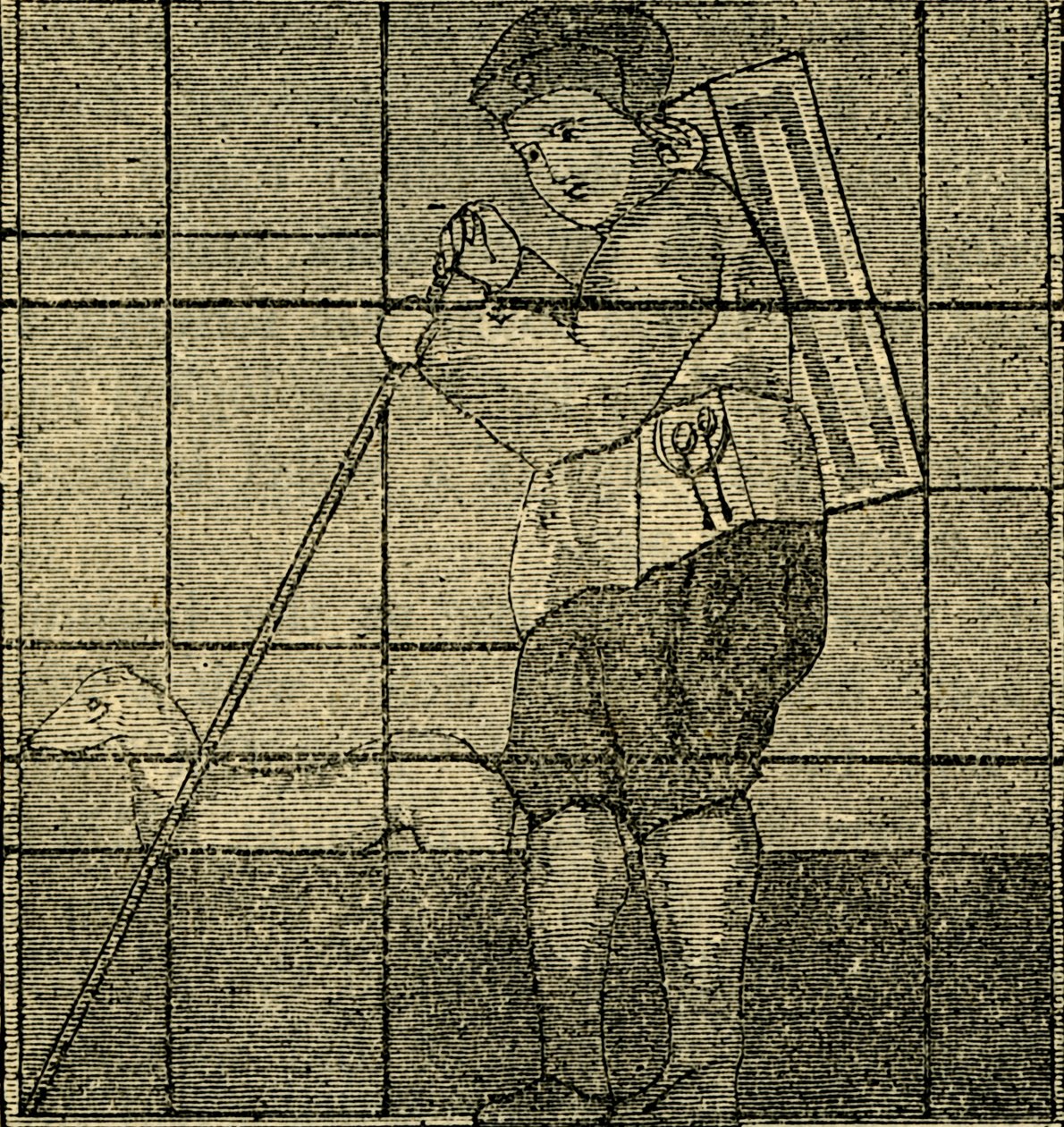 Pedlar i jego pies, dawniej w kościele Lambeth, c1878. autorstwa Unbekannt