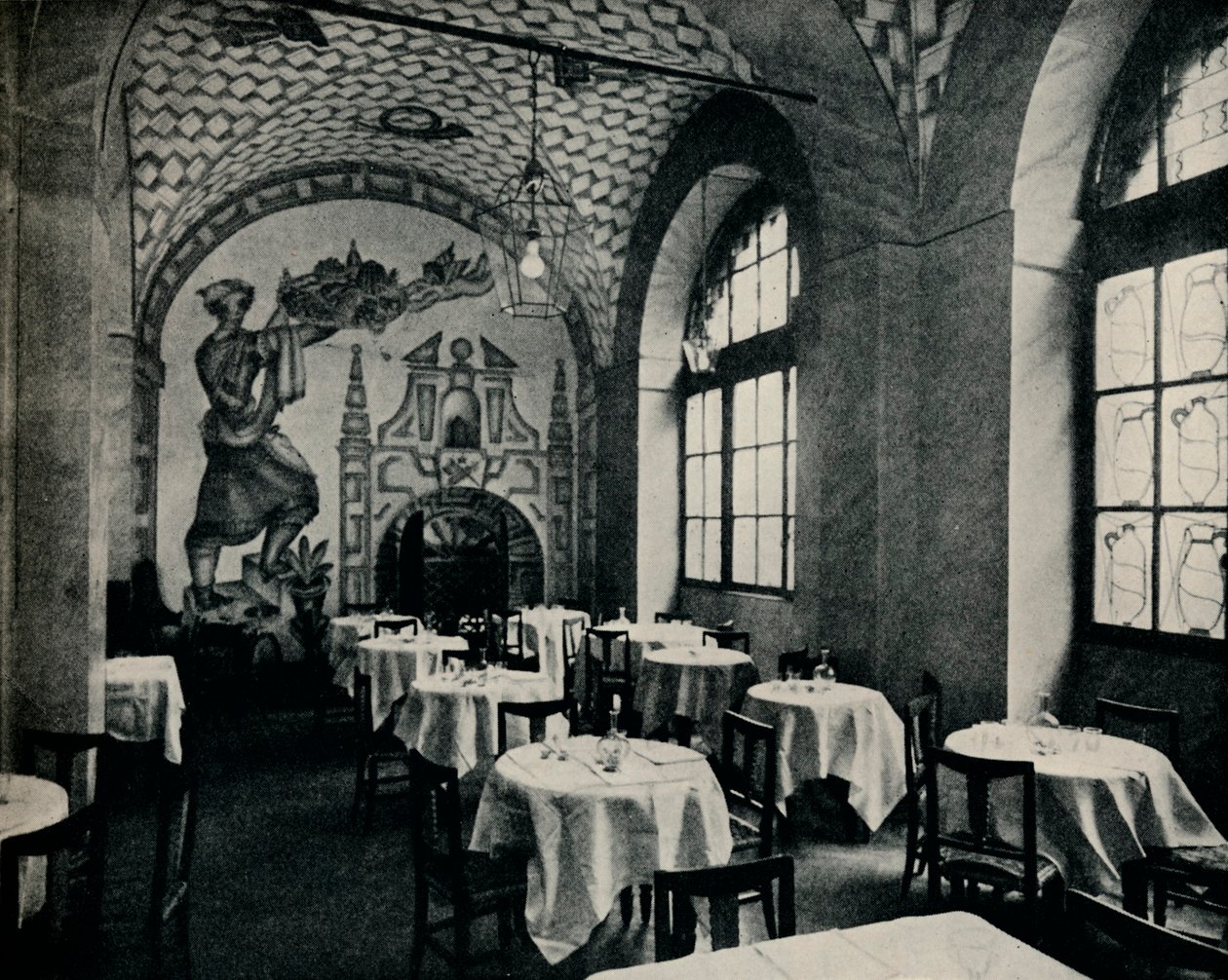 Restauracja Penna DOca, główna jadalnia, ok. 1928 r. autorstwa Unbekannt