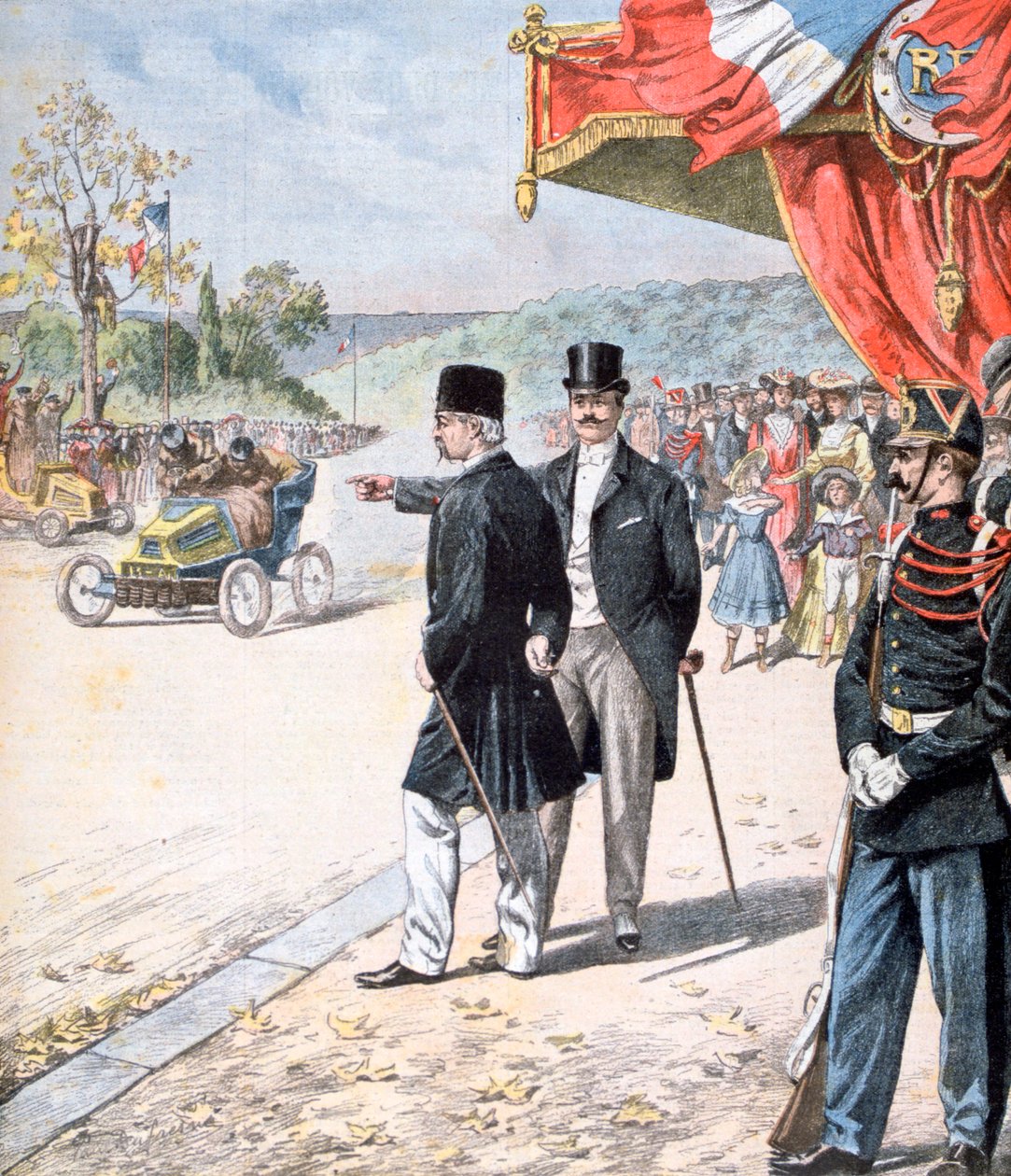 Perski szach Mozzafar al-Din Shah Qajar we Francji, 1902 r. autorstwa Unbekannt