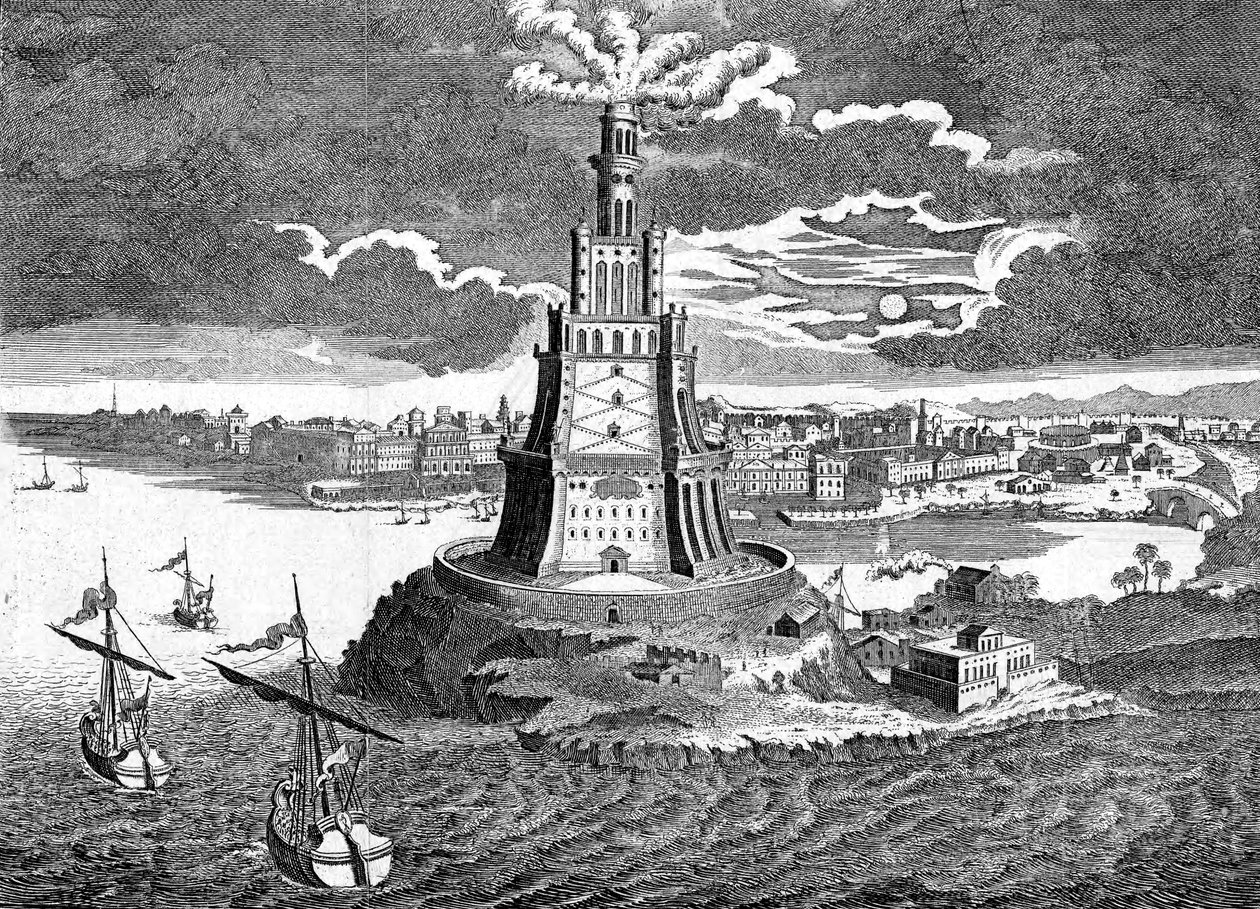 Faros z Aleksandrii, XVIII wiek autorstwa Unbekannt