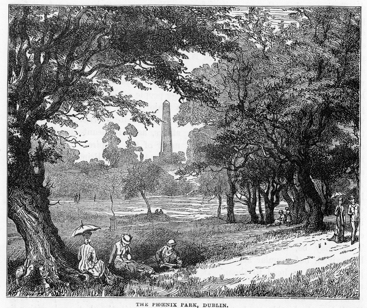 Phoenix Park, Dublin, XIX wiek autorstwa Unbekannt