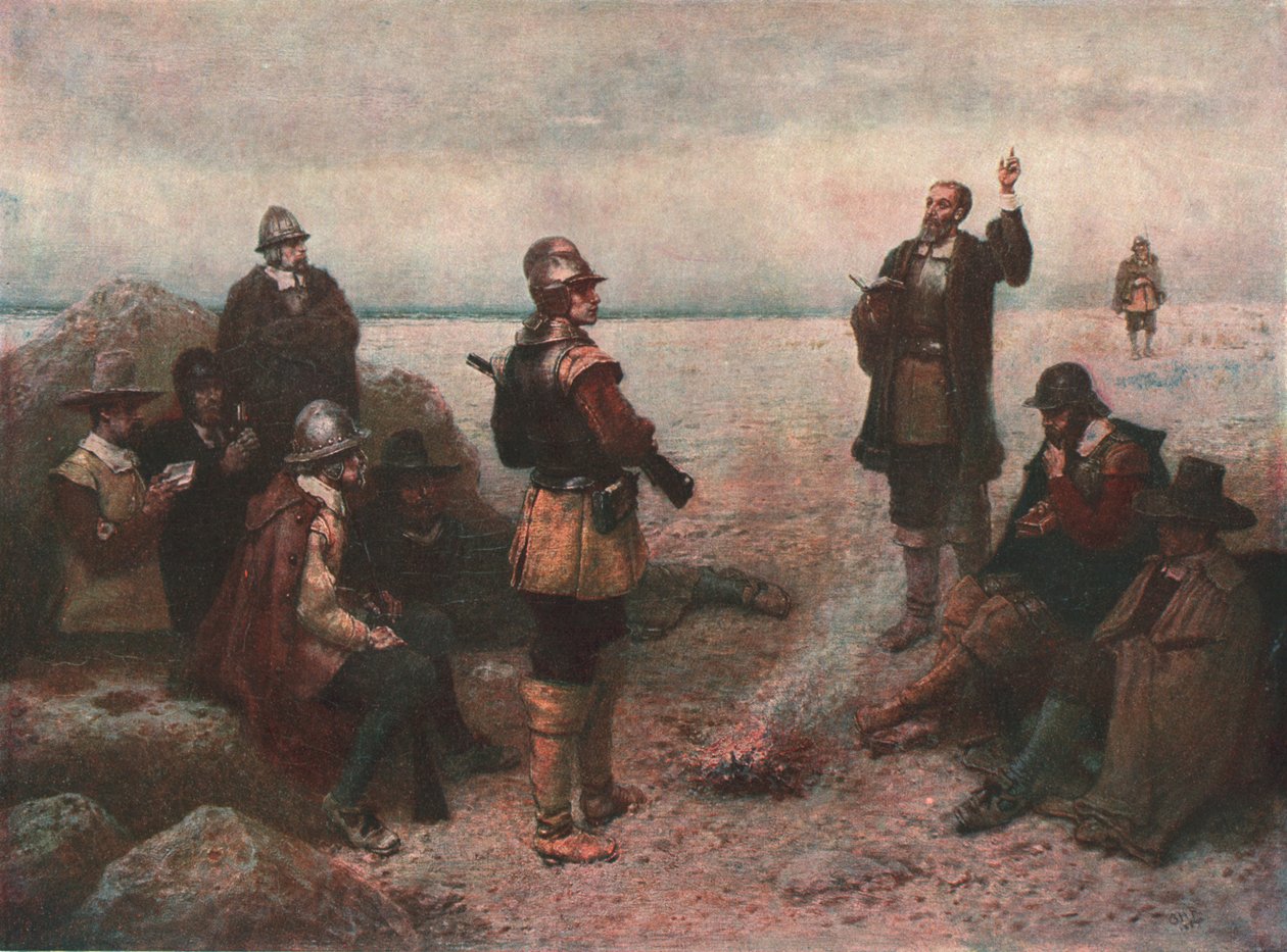 Ojcowie Pielgrzymi, ok. 1869, ok. 1902. autorstwa Unbekannt