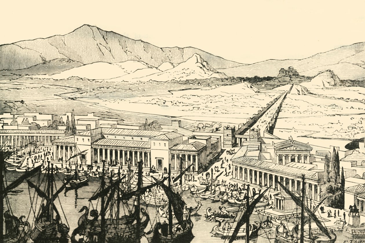 Pireus z długimi ścianami, odrestaurowany, 1890. autorstwa Unbekannt