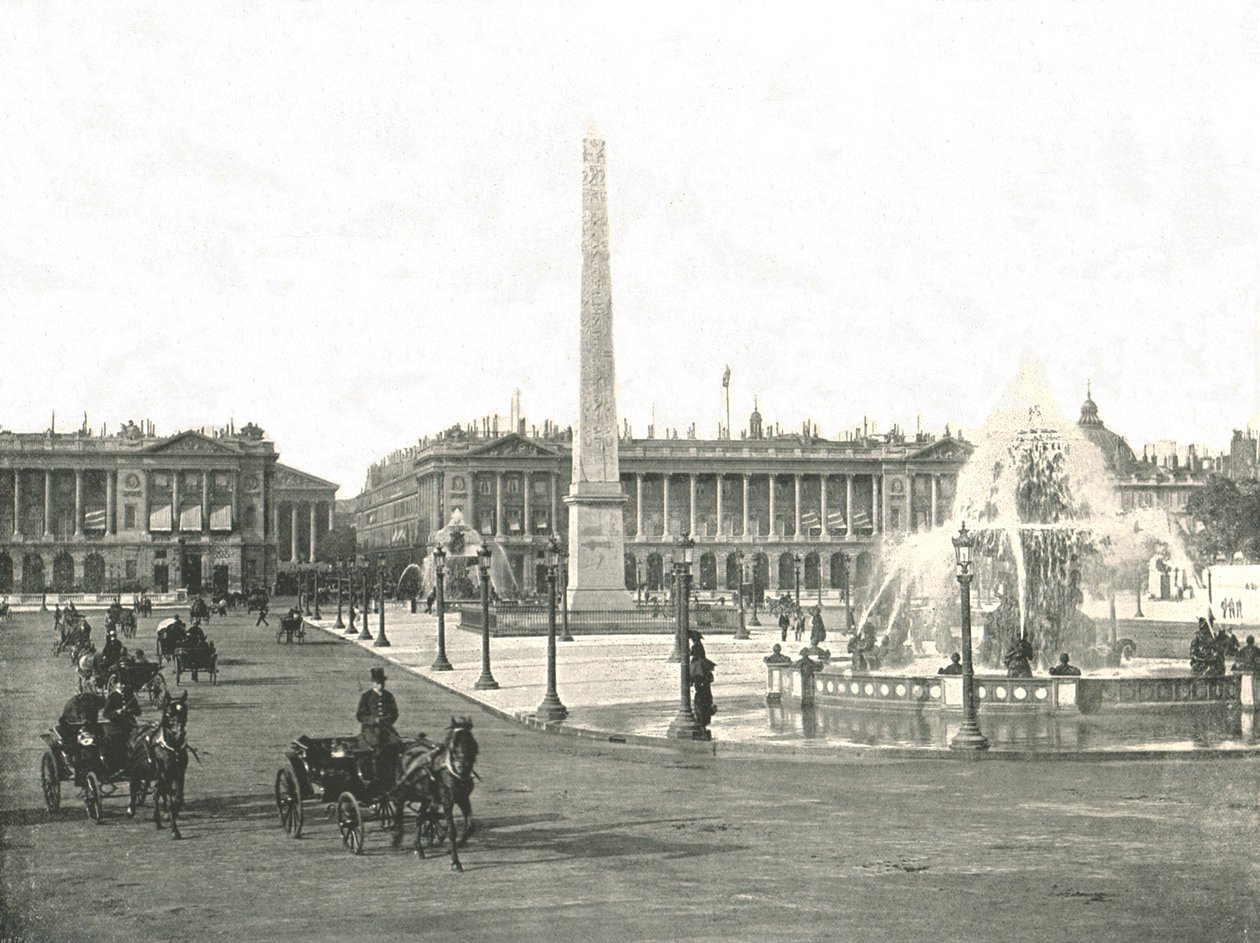 Place de la Concorde, Paryż, Francja, 1895. autorstwa Unbekannt