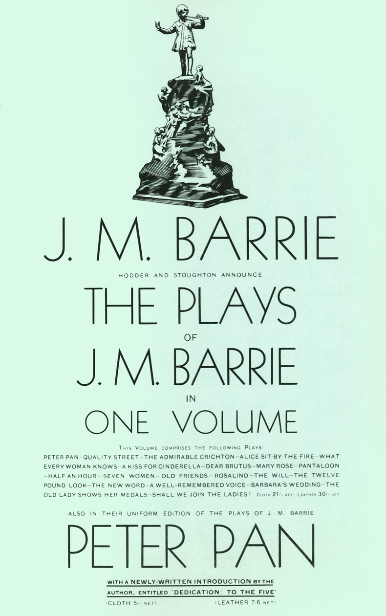 Sztuki J.M. Barrie w jednym tomie, 1928. autorstwa Unbekannt