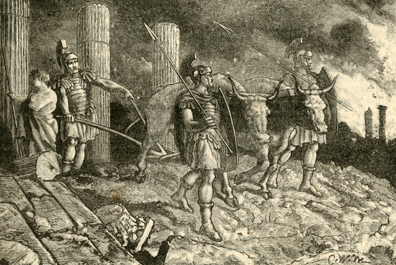 Pług prowadzony na terenie Kartaginy, 1890 r. autorstwa Unbekannt