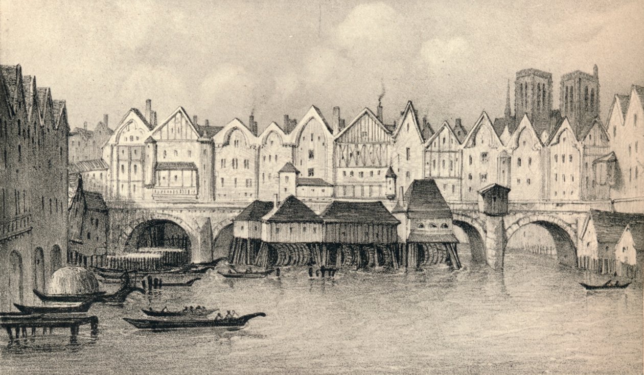Pont Notre-Dame w 1560, 1915. autorstwa Unbekannt