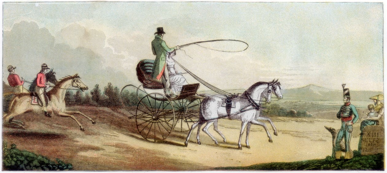 Książę regent wiozący panią Q w drodze do Brighton, koniec XVIII lub początek XIX wieku 1890 r. autorstwa Unbekannt