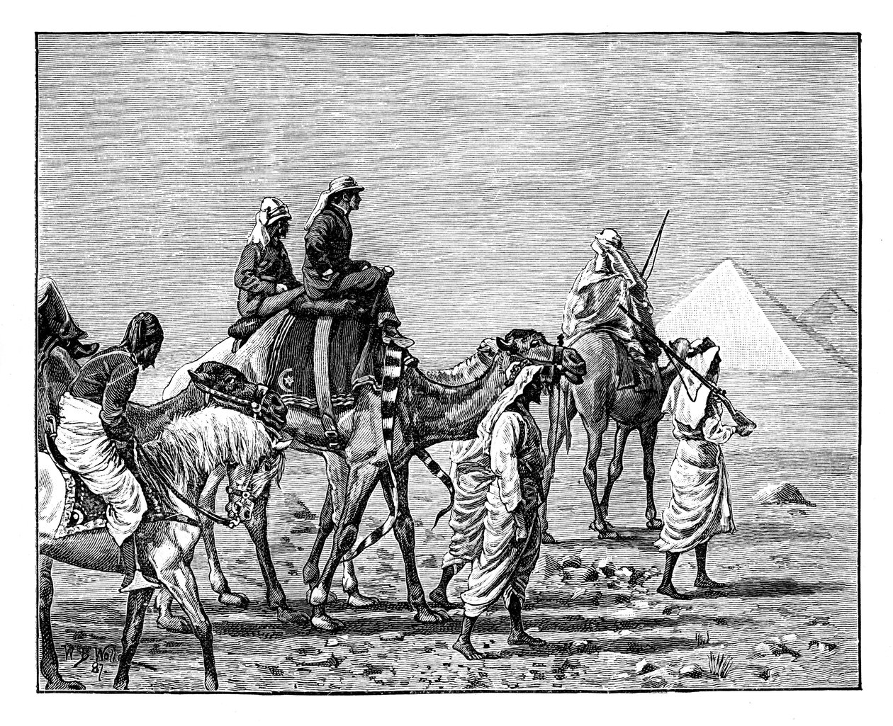 Książę Walii pod piramidami, c1861 autorstwa Unbekannt