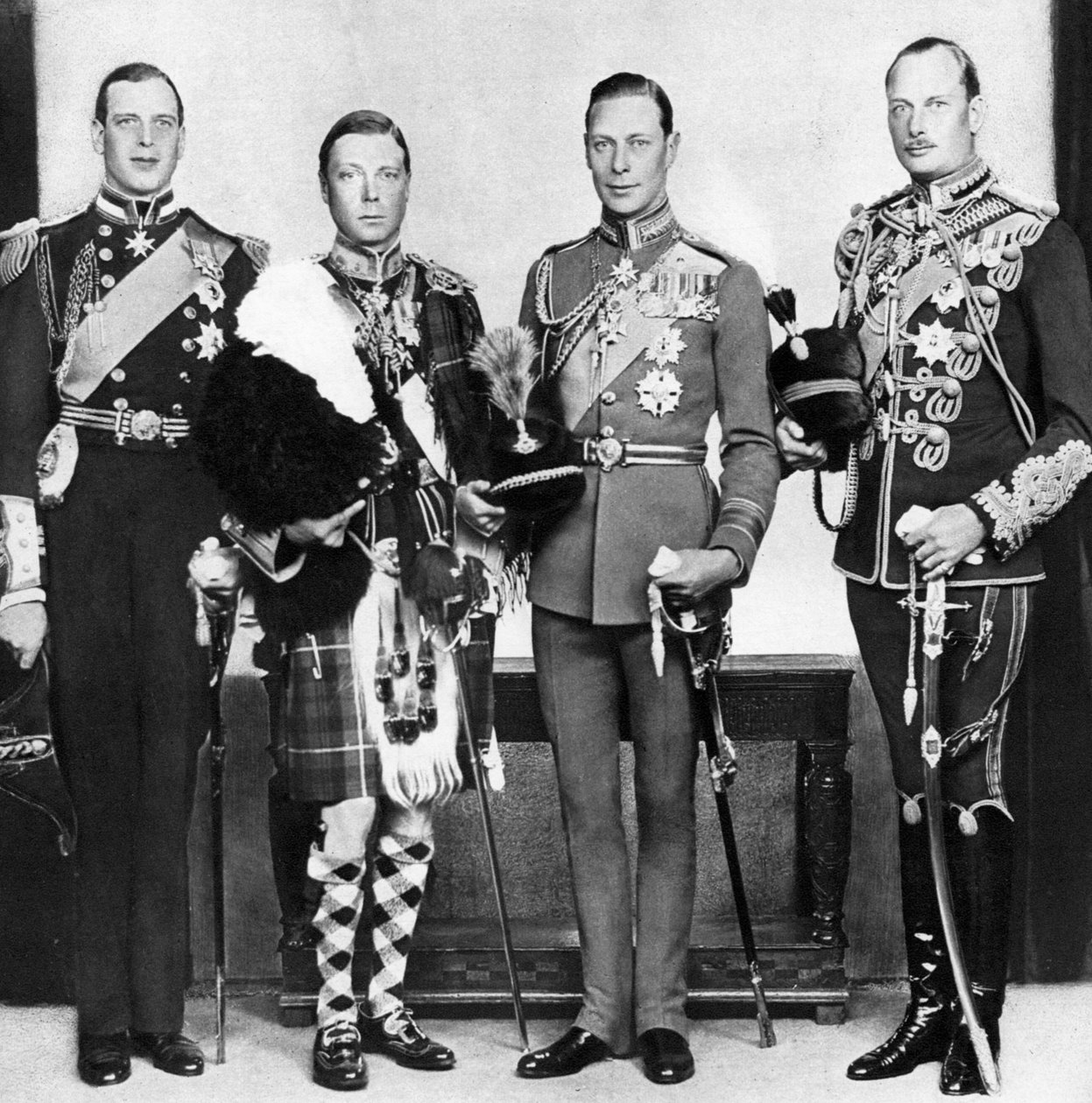 Książę Walii z braćmi, ok. 1930 autorstwa Unbekannt