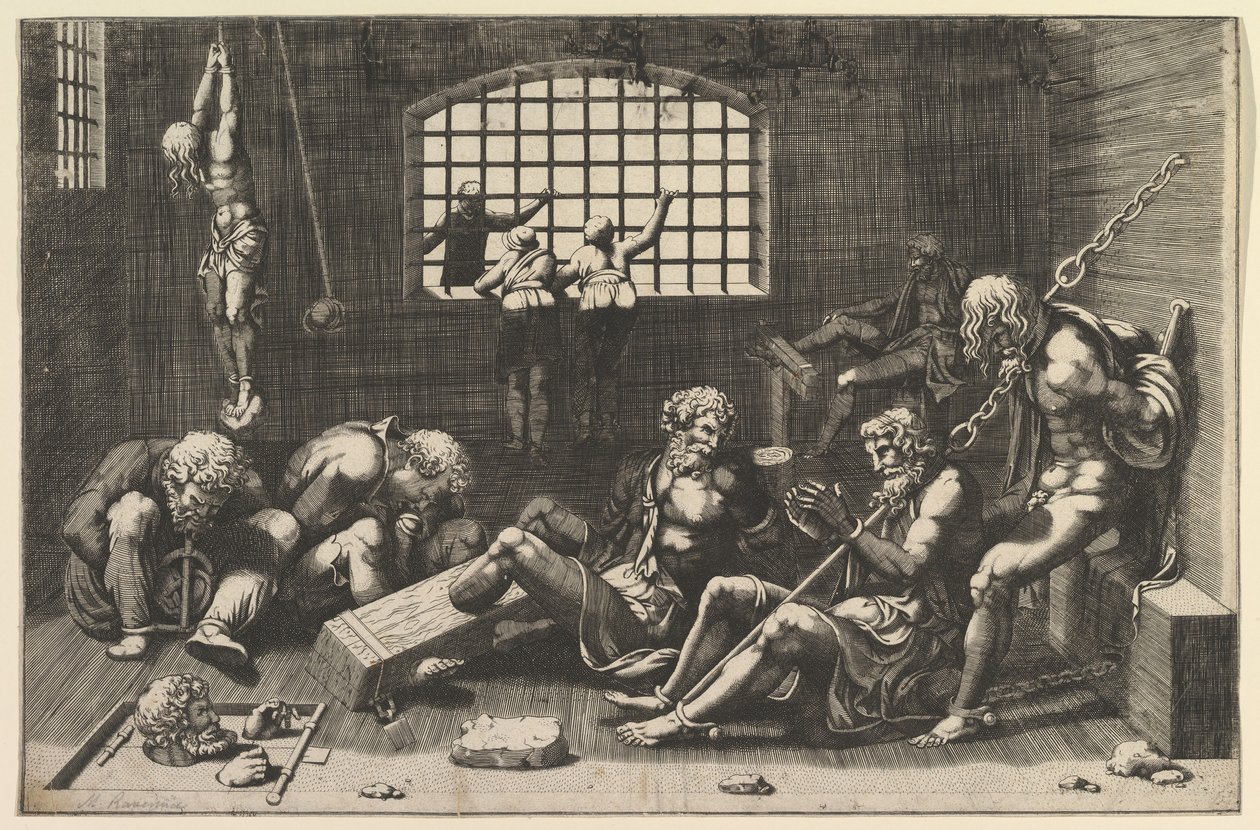 Więzienie, 1550-1600. autorstwa Unbekannt