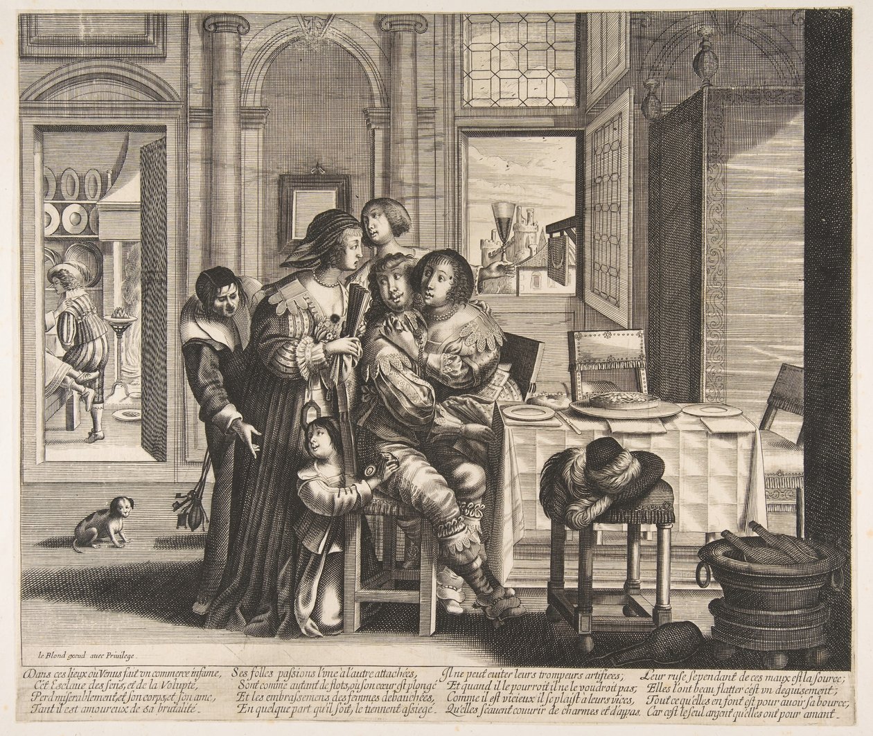 Syn marnotrawny w domu o złej reputacji, ca. 1636. autorstwa Unbekannt