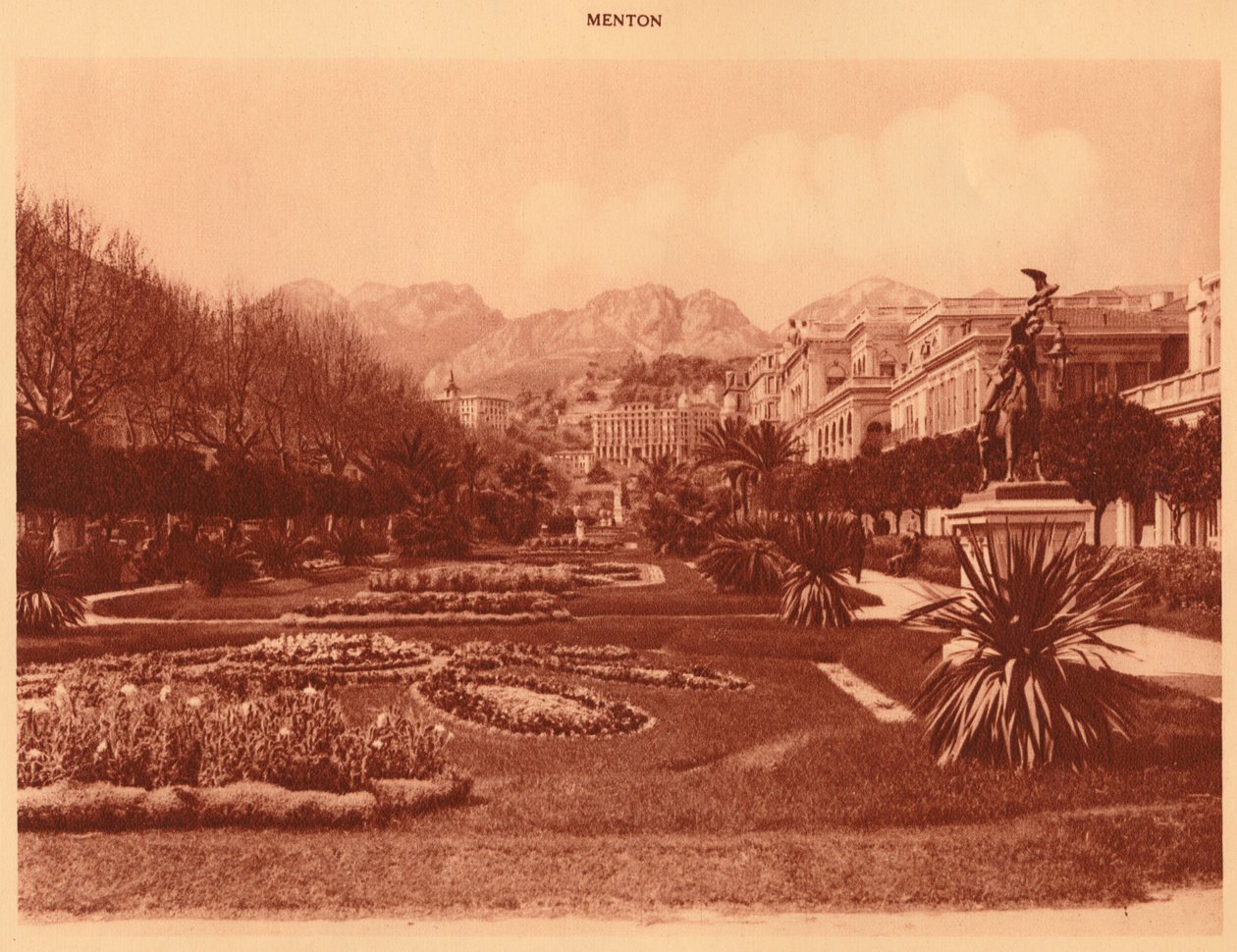 Ogród publiczny, Menton, 1930. autorstwa Unbekannt