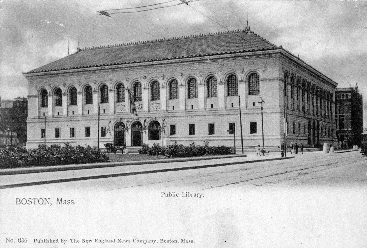 Biblioteka Publiczna, Boston, Massachusetts, 1905 autorstwa Unbekannt