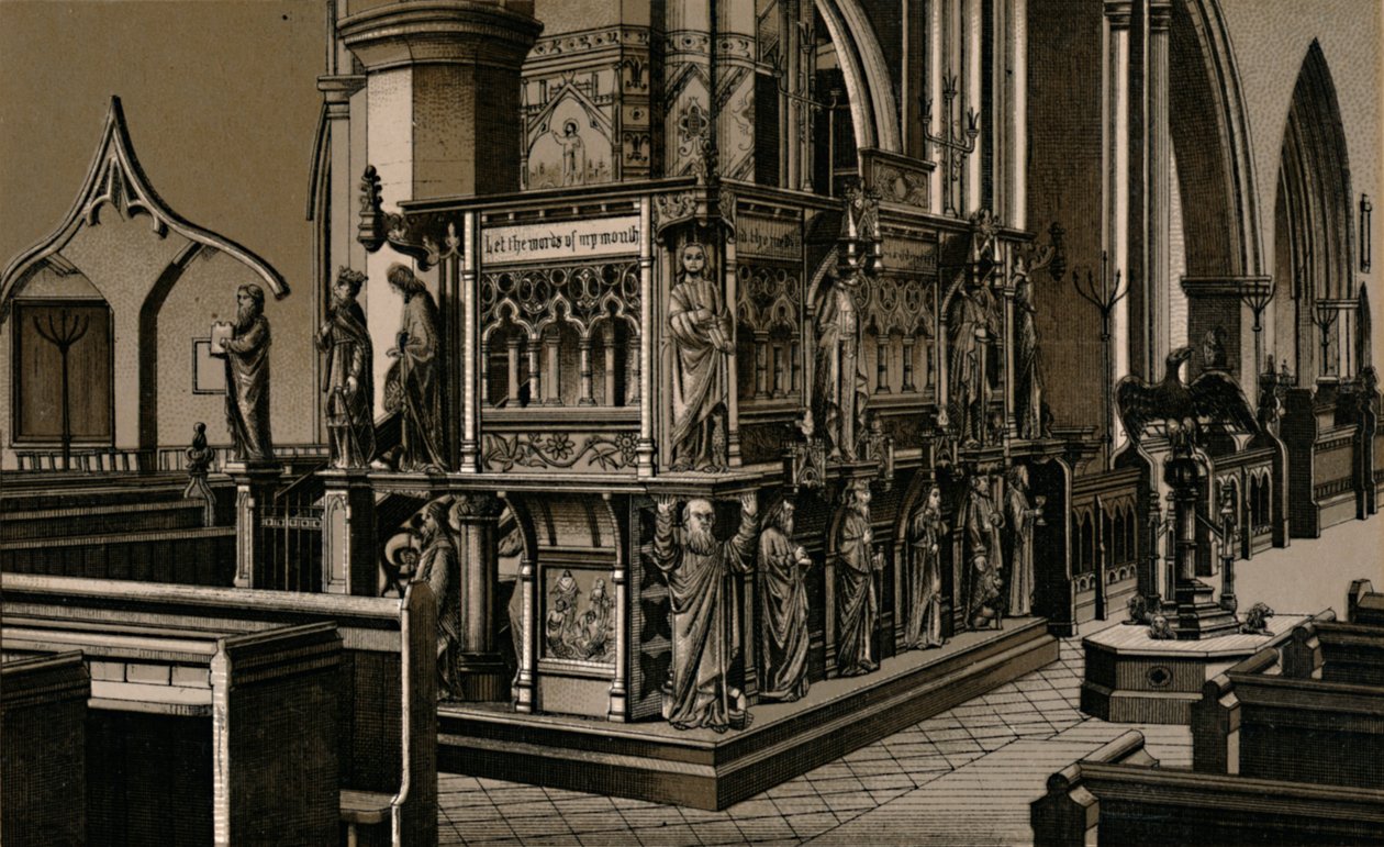 Ambona, kościół św. Mikołaja, ok. 1880 r. autorstwa Unbekannt