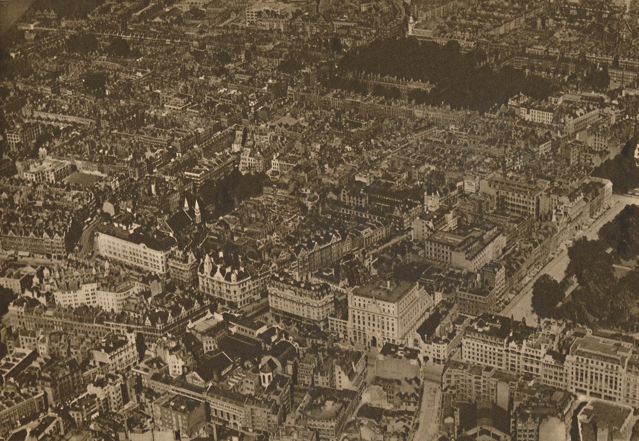 Zagadka znanych ulic z nowego i ekscytującego punktu widokowego, c1935. autorstwa Unbekannt