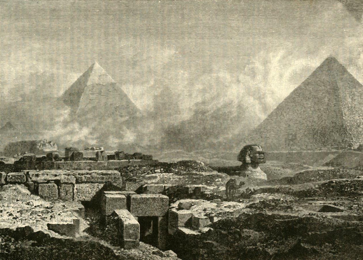 Piramidy i Sfinks, 1890. autorstwa Unbekannt