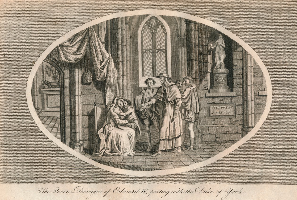 Królowa wdowa Edwarda IV rozstająca się z synem, księciem Yorku, 1483 1793 autorstwa Unbekannt