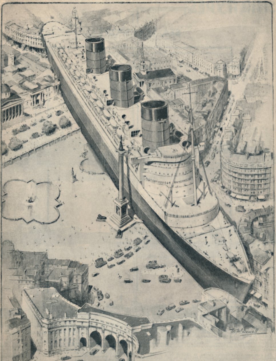 Królowa Mary w związku z Trafalgar Square, Londyn, 1936 autorstwa Unbekannt