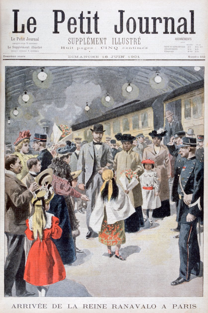 Królowa Madagaskaru Ranavalo przybywa do Paryża, 1901 autorstwa Unbekannt