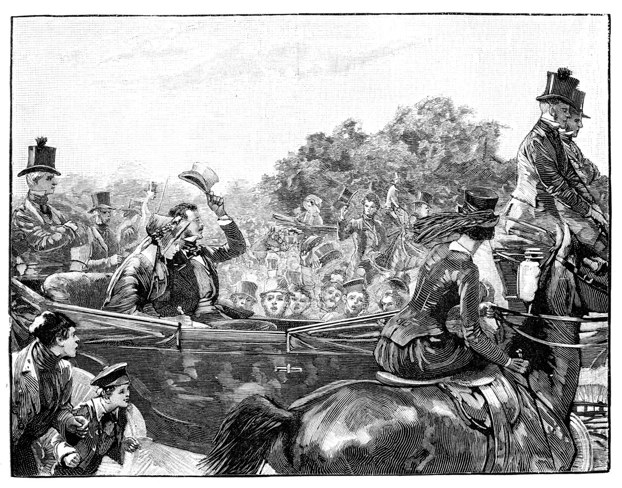 The Queens Recepcja w Hyde Parku, Londyn, ok. 1840, 1900 autorstwa Unbekannt