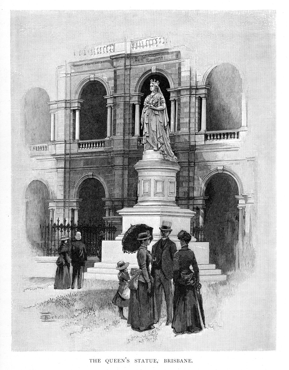Statua Królowej, Brisbane, Australia, 1886 r. autorstwa Unbekannt