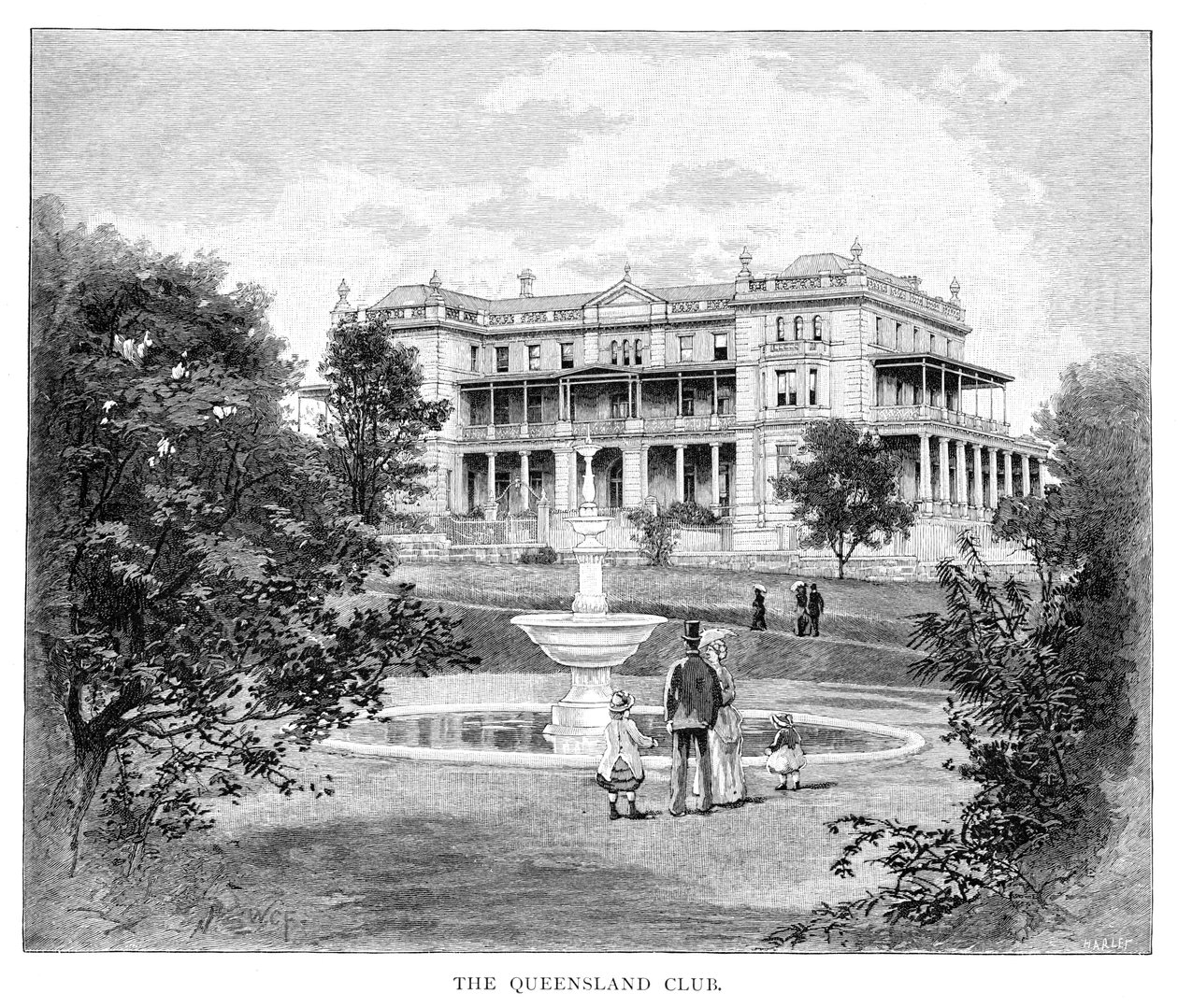 Klub Queensland, Australia, 1886 r autorstwa Unbekannt