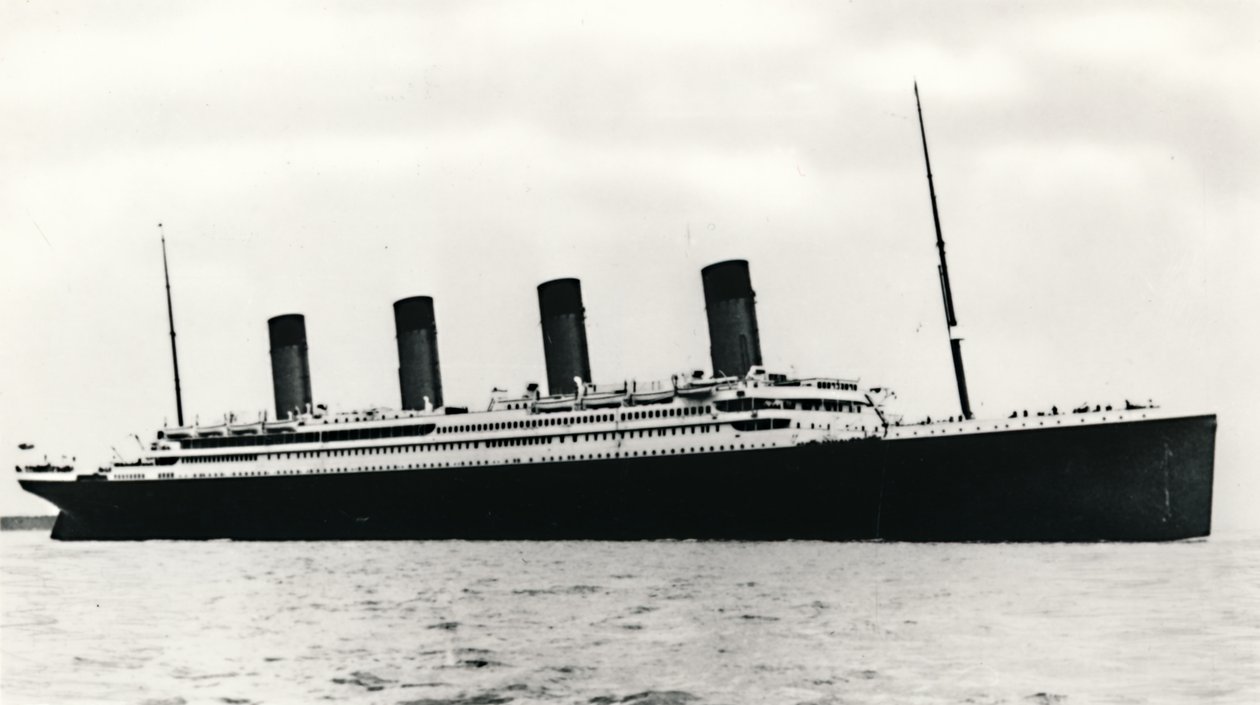 RMS Titanic opuszcza Southampton, 10 kwietnia 1912. autorstwa Unbekannt