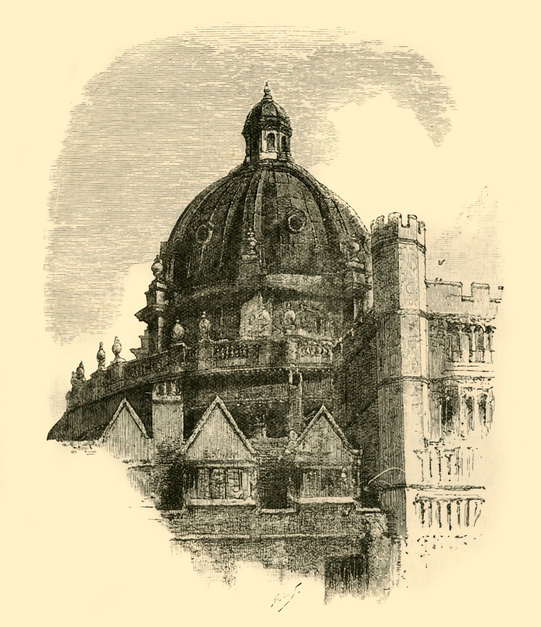 Biblioteka Radcliffe z Quadrangle of Brasenose, 1898. autorstwa Unbekannt