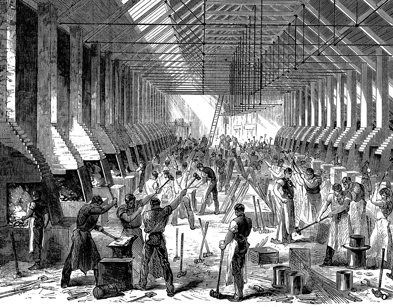 Prace Railway Carriage Companys, Oldbury, West Midlands, 1869 autorstwa Unbekannt