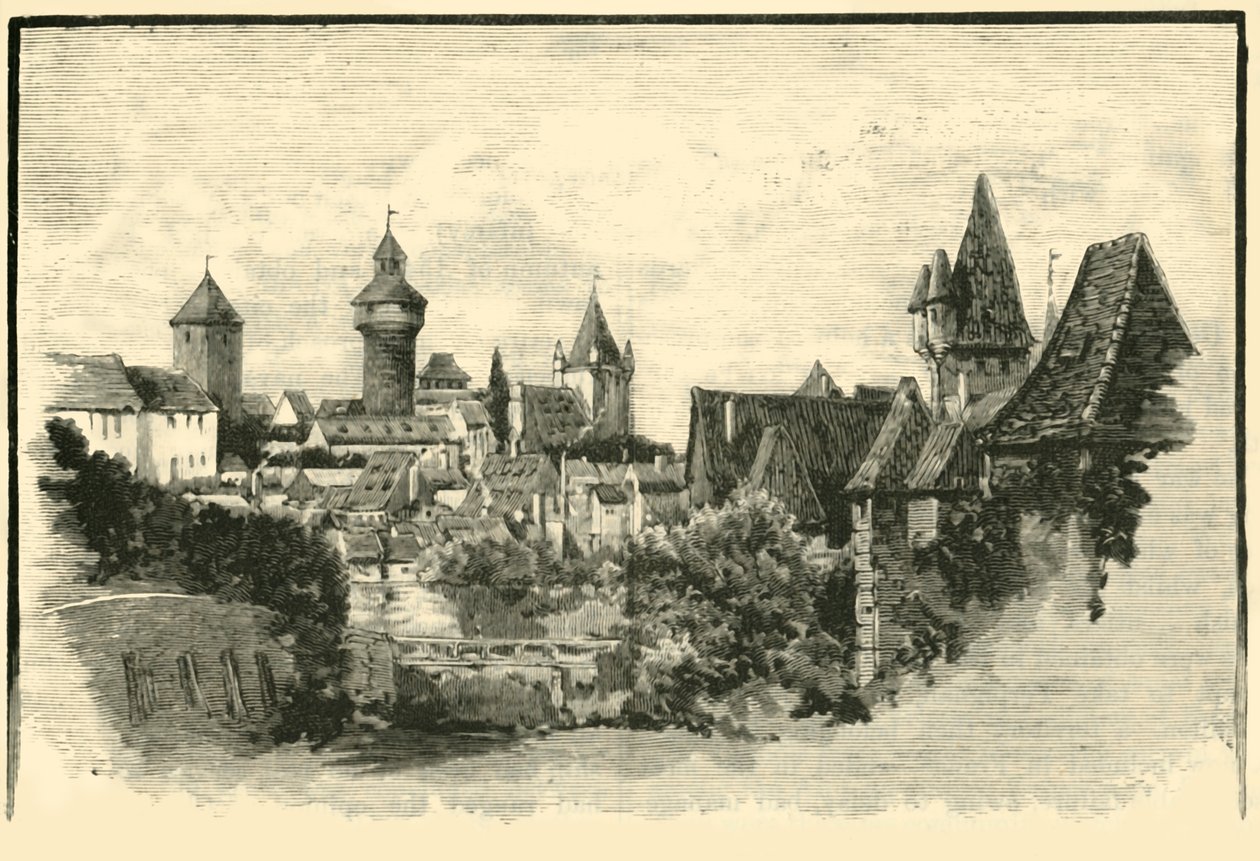 Mury obronne, Norymberga, 1890 r. autorstwa Unbekannt