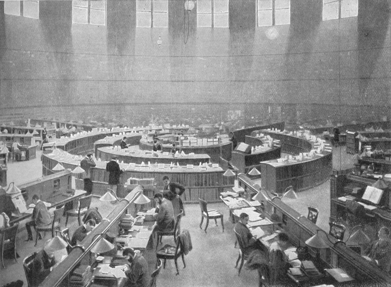 Czytelnia w British Museum, Londyn, ok. 1903 1903 r. autorstwa Unbekannt