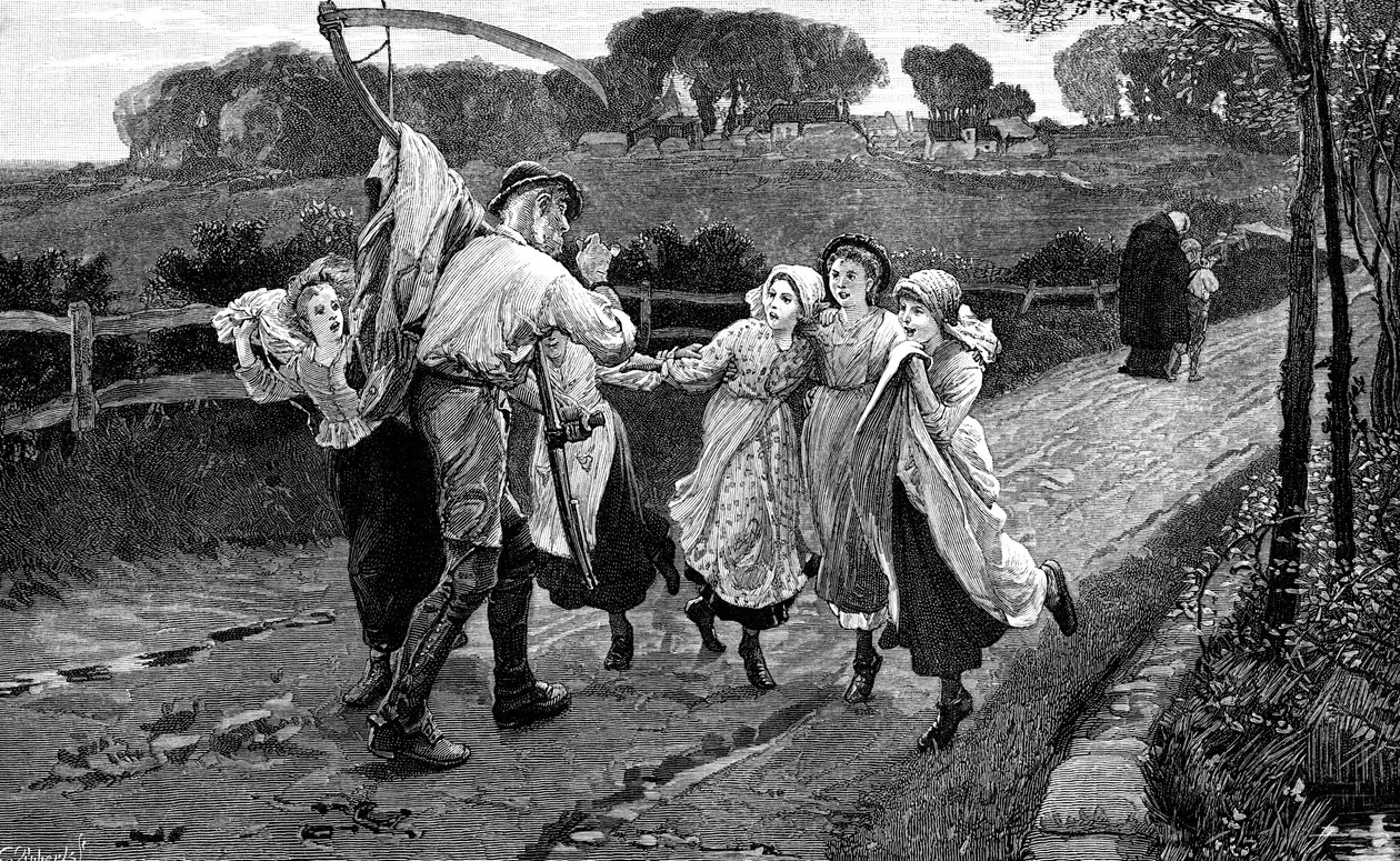 Żniwiarz i kwiaty, 1882 autorstwa Unbekannt