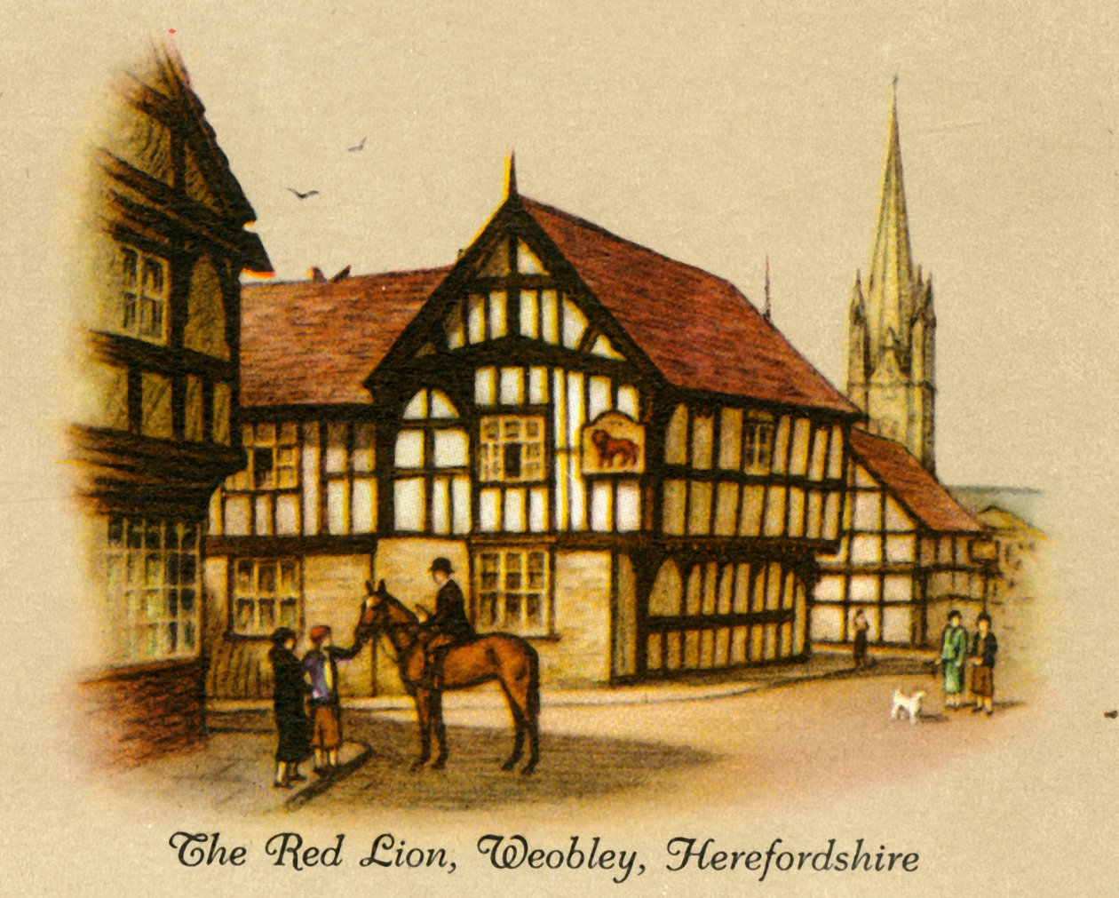 Czerwony lew, Weobley, Herefordshire, 1936. autorstwa Unbekannt