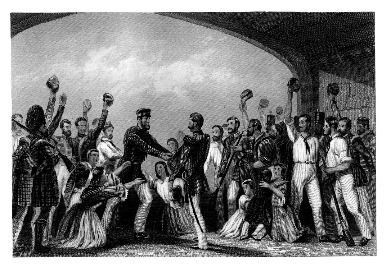 Ulga Lucknow przez generała Havelocka, bunt indyjski, 15 września 1857, 1880 autorstwa Unbekannt