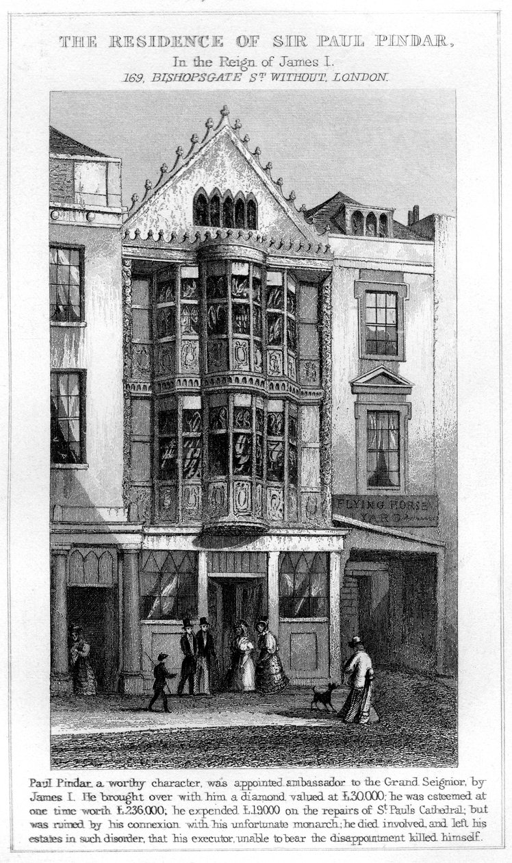 Rezydencja Sir Paula Pindara, Bishopsgate, City of London autorstwa Unbekannt