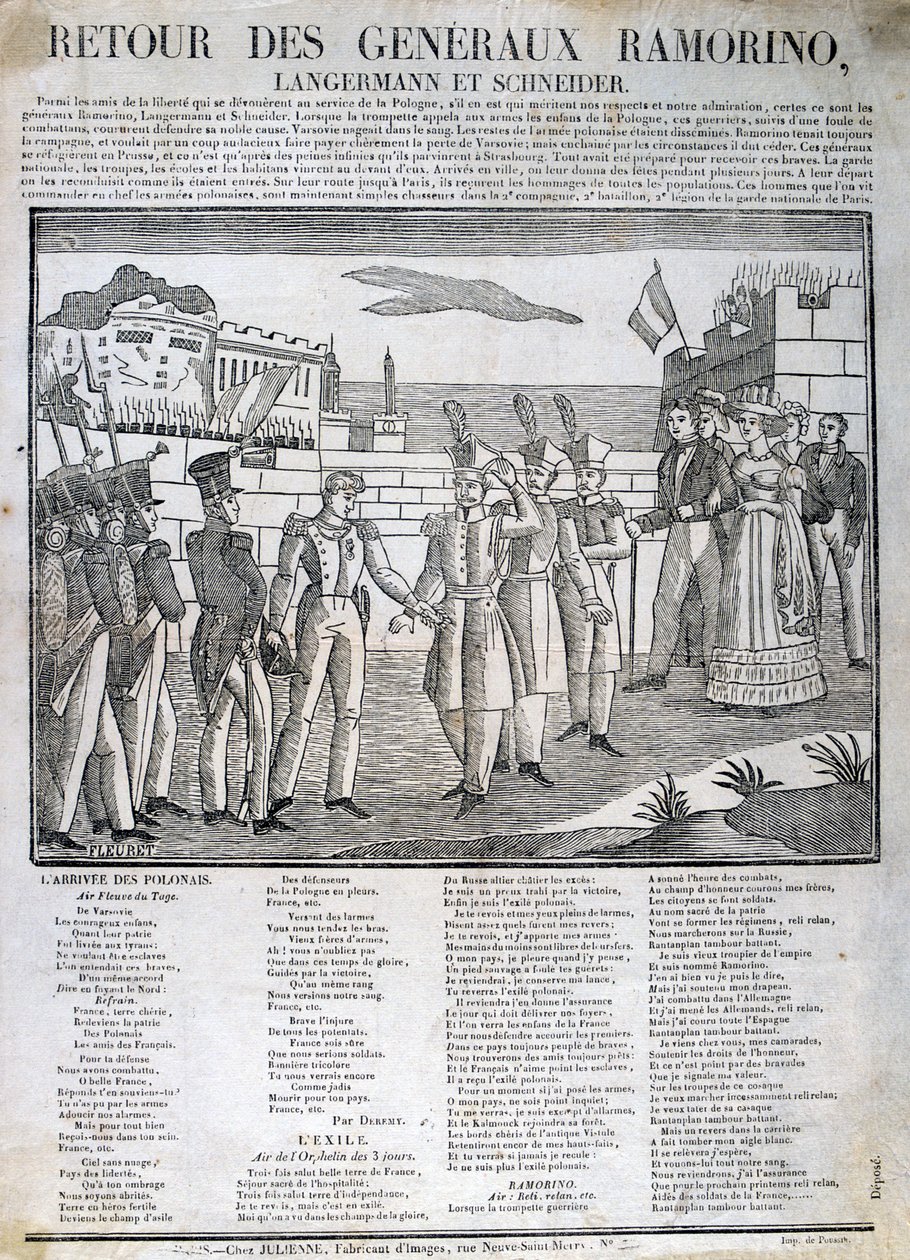 Powrót generała Ramorino, 1831 autorstwa Unbekannt