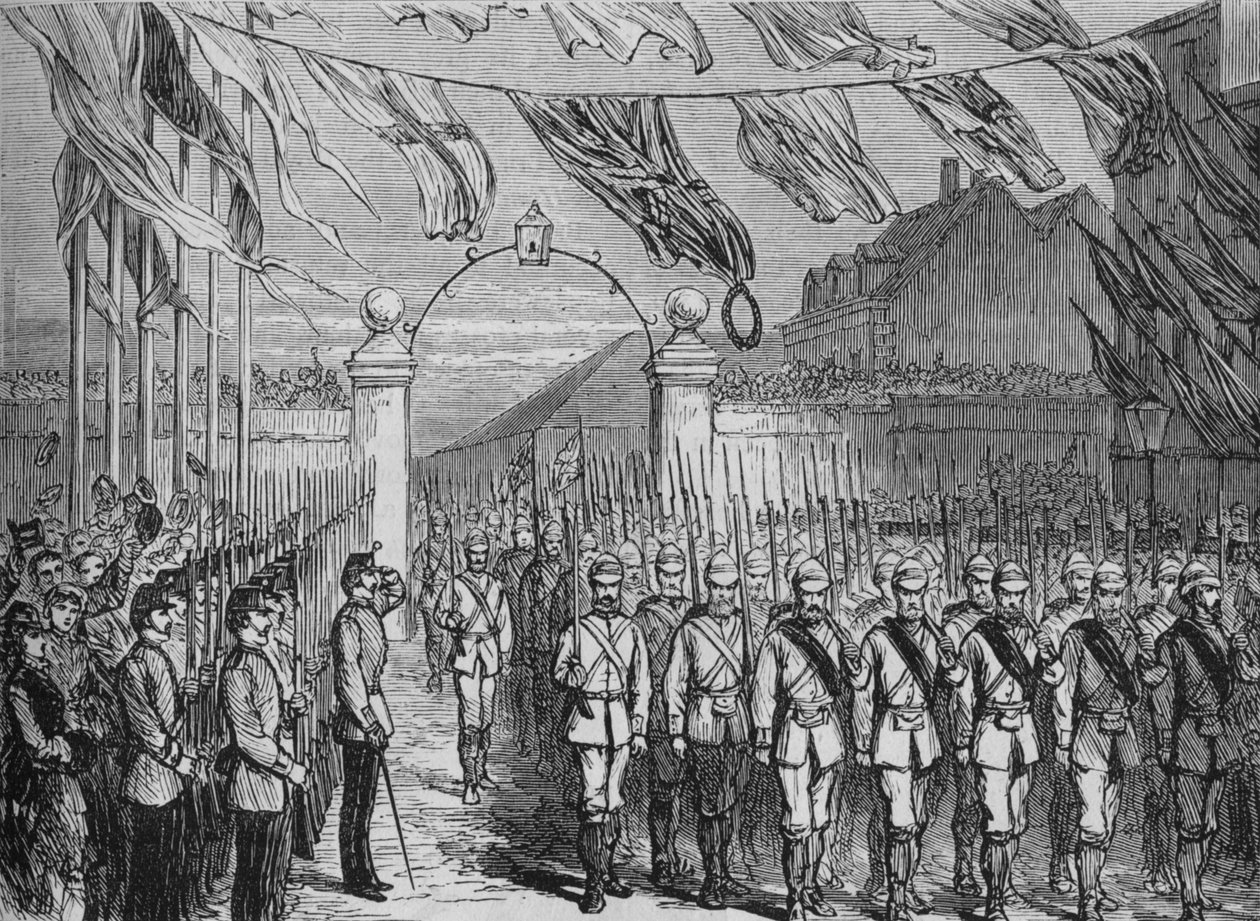 Powrót wojsk z Ashantee, ok. 1880 autorstwa Unbekannt