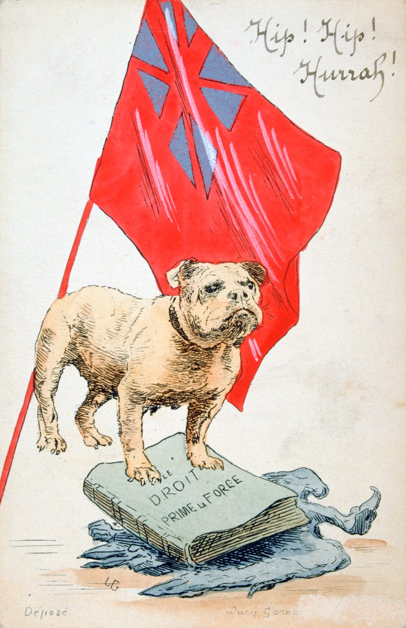Prawica poprzedza siłę, francuska pocztówka z I wojny światowej, 1914-1918 autorstwa Unbekannt